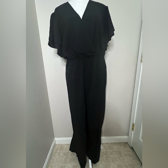 BNIB SHEIN Overlap Collar Butterfly Sleeve Wide Leg Jumpsuit, Size 3XL (18) - Picture 4 of 8